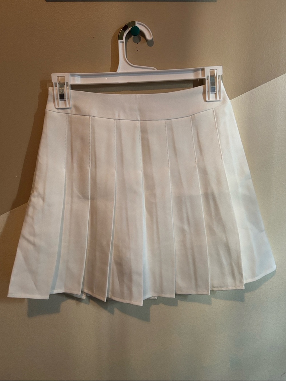 Pleated Mini Skirt in White